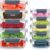 VonShef Glass Containers with Lids - 10 Piece Meal Prep Food Lunch Boxes 1L and 370ml Capacities, Oven and Dishwasher Safe, Airtight Leakproof Seal Great for Batch Cooking